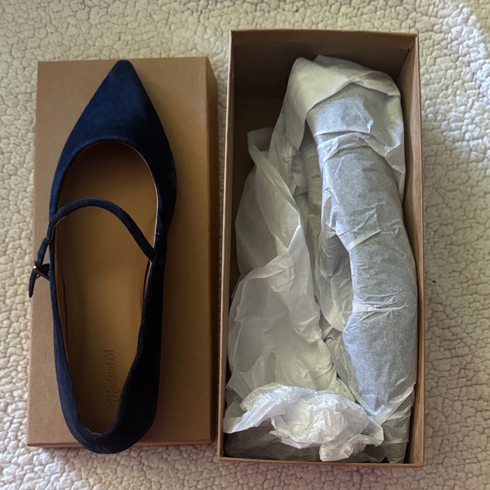 Madewell Navy Blue Flats
